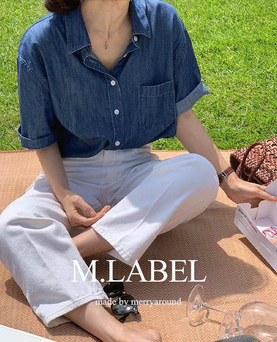 [M.LABEL] 썸머 클래식 데님셔츠 (nb) 연청 단독주문시 당일발송