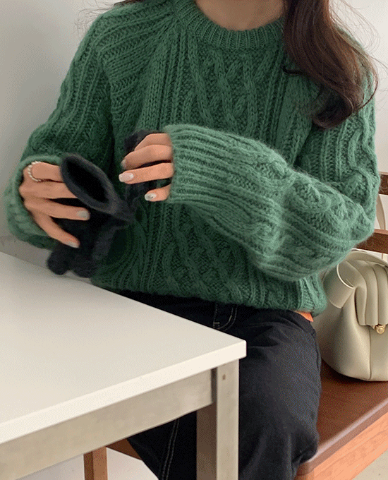 케미 꽈배기 (knit)(울50%)