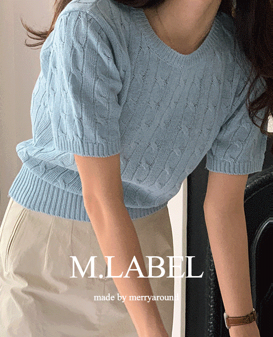 [M.LABEL][italy cotton] 썸머 케이블 라운드 (knit)스카이 제외, 단독주문시 당일발송