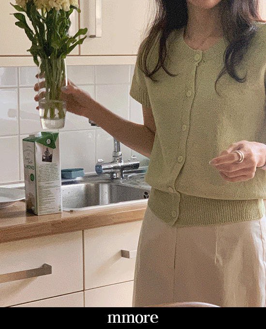 [mmore] paper raglan botton knit cardigan