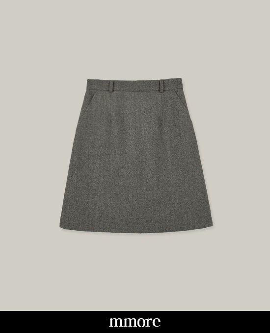 [당일발송][mmore] herringbone wool midi skirts