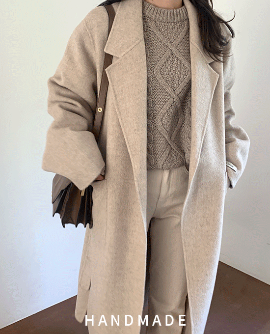 [hand made / wool 90%] 로브 롱 (coat)