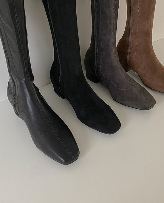 오슈 스판 롱부츠 (shoes)(3.5cm)블랙suede250 / 블랙pu235