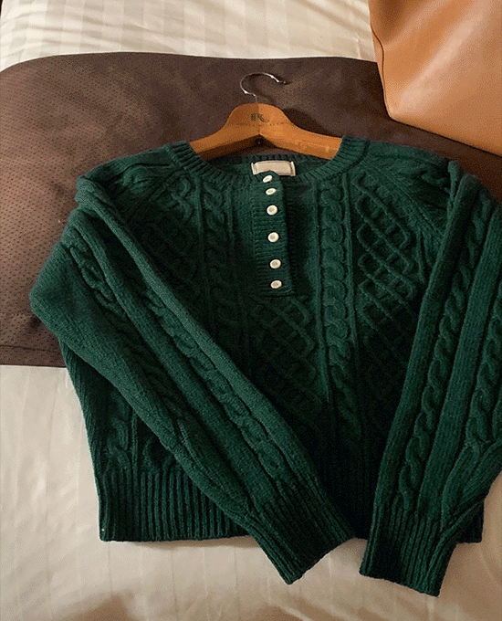 에임 피셔 반오픈 (knit)(울50%)
