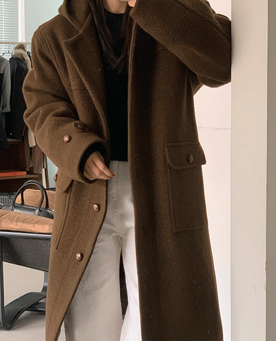 커틀렛 후드 하프 (coat)(알파카10%)(울70%)