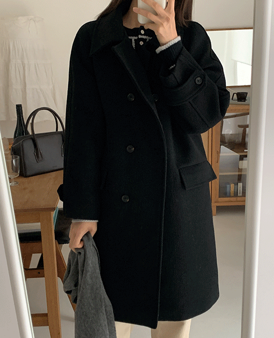 메시 더블 하프 (coat)(울50%)