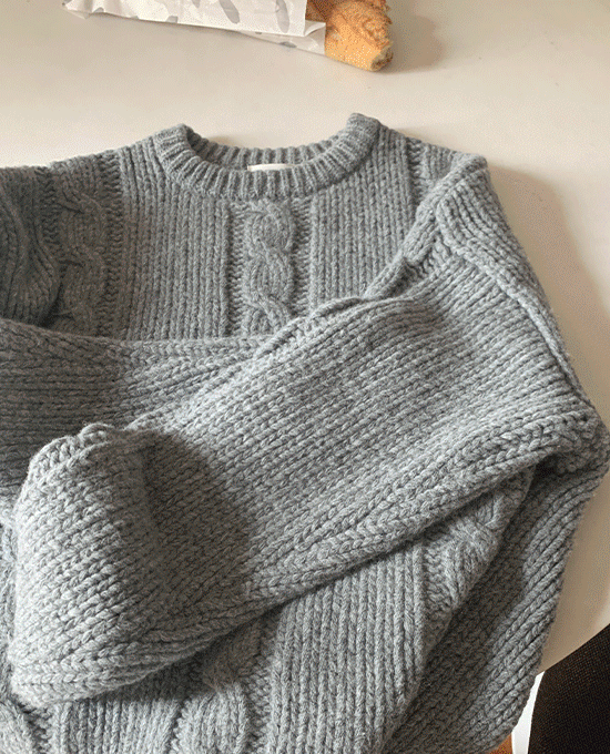 너티드 루즈핏 (knit)(울80%)