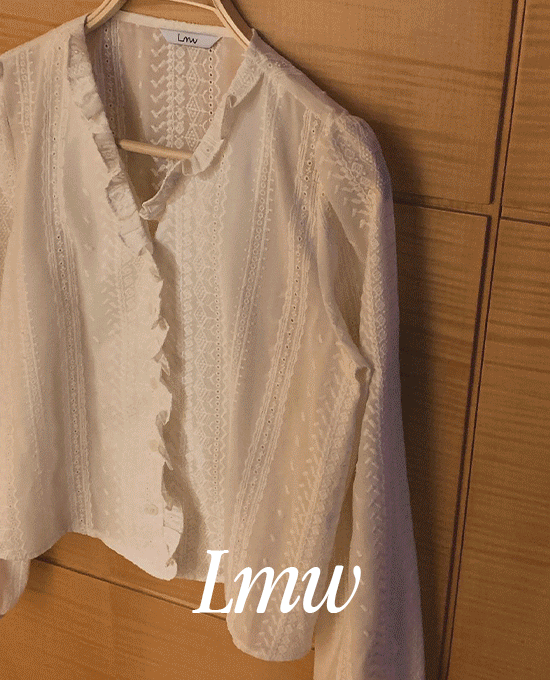 [당일발송][l.m.w] emily frill lace (bl)